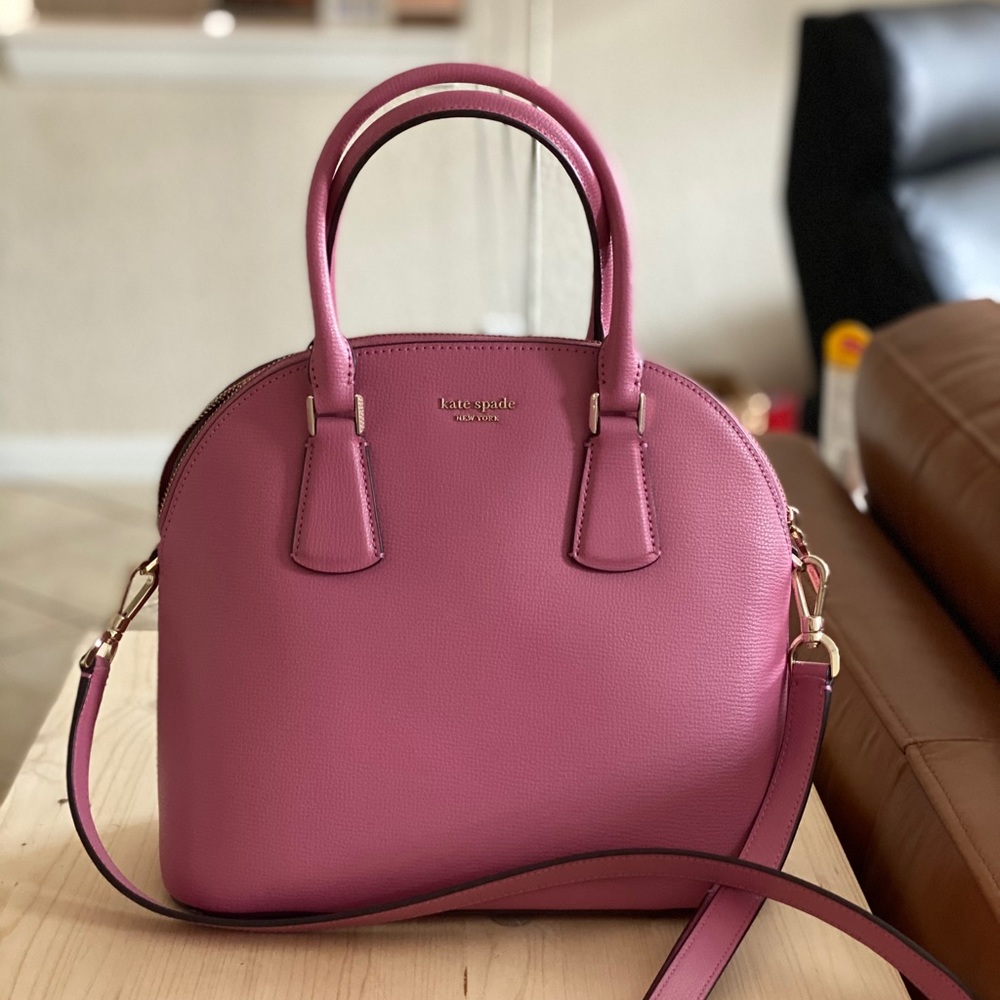 Sylvia large dome satchel in blustery pink